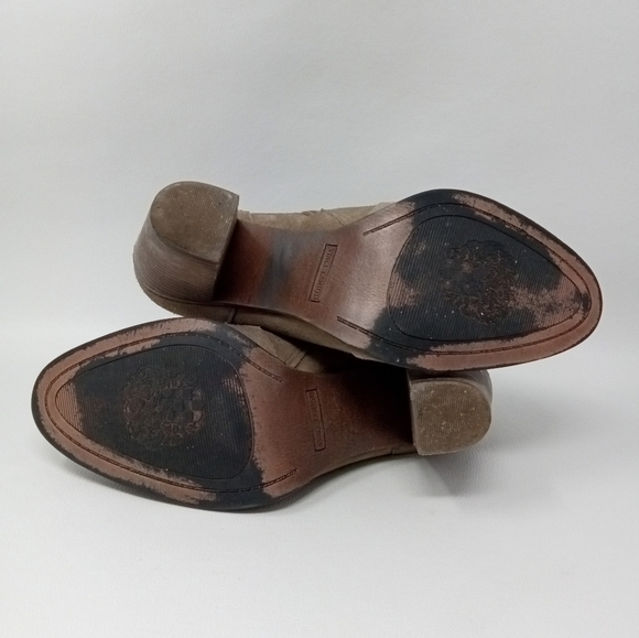 Vince Camuto Fenyia Tan Foxy Verona Bootie Suede Stacked Heel Boots - Picture 10 of 11